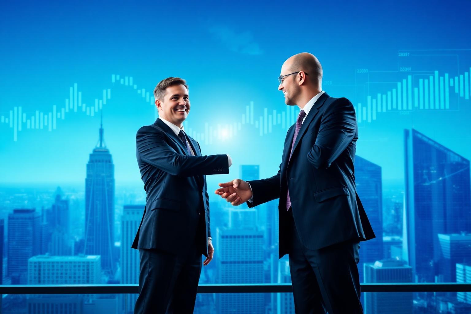 Two professionals shaking hands